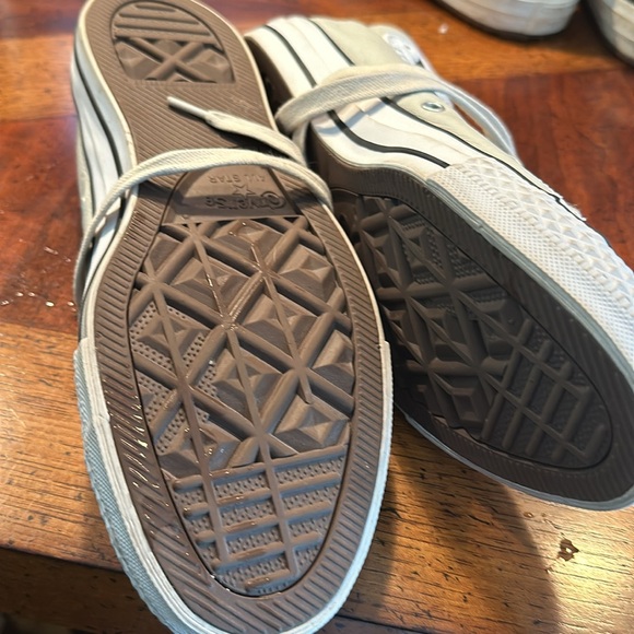 Gray leather high top converse - Picture 4 of 4